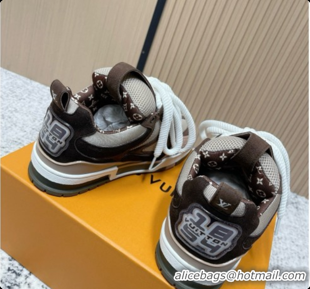 Top Grade Louis Vuitton LV Skate Sneaker in Beige Mix of Materials LV073074 Brown 2026