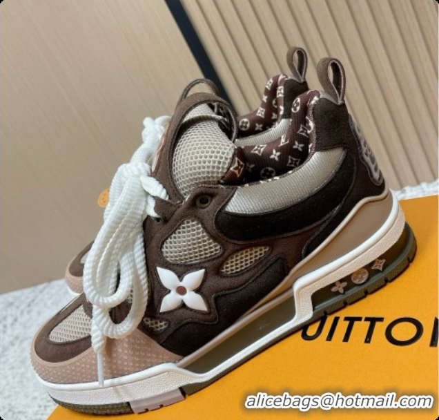 Top Grade Louis Vuitton LV Skate Sneaker in Beige Mix of Materials LV073074 Brown 2026