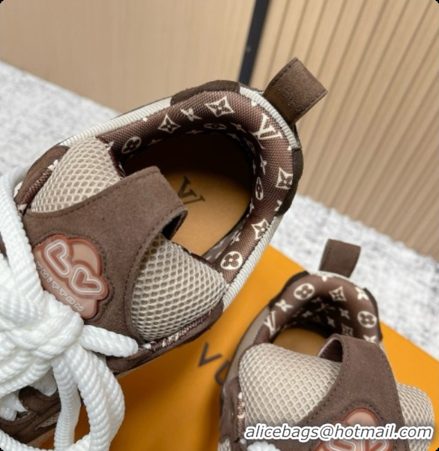 Top Grade Louis Vuitton LV Skate Sneaker in Beige Mix of Materials LV073074 Brown 2026