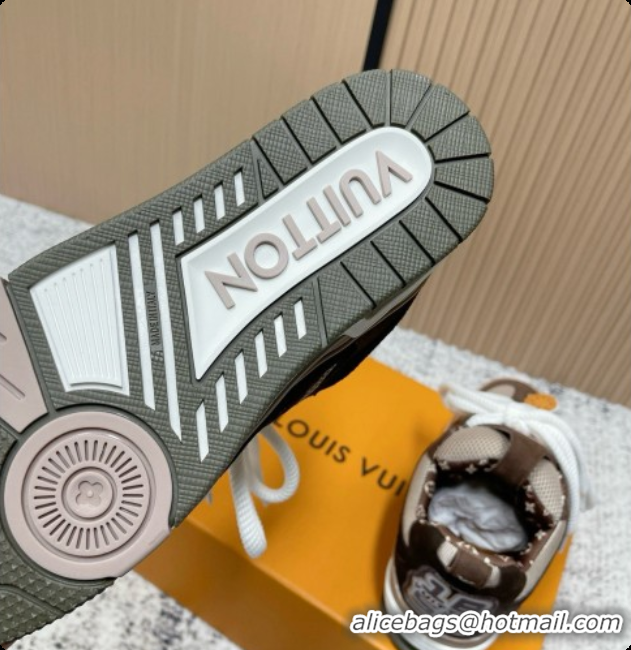 Top Grade Louis Vuitton LV Skate Sneaker in Beige Mix of Materials LV073074 Brown 2026