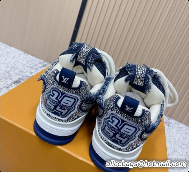 Good Quality Louis Vuitton LV Skate Sneaker in Beige Mix of Materials LV073075 Blue 2026