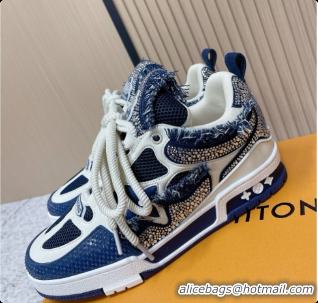 Good Quality Louis Vuitton LV Skate Sneaker in Beige Mix of Materials LV073075 Blue 2026