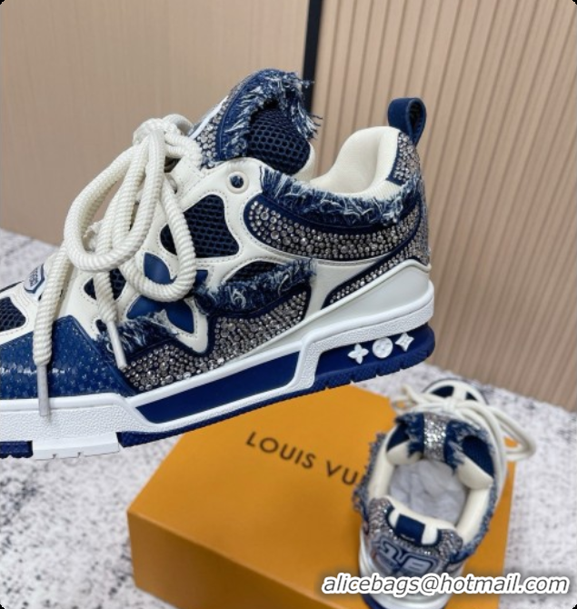 Good Quality Louis Vuitton LV Skate Sneaker in Beige Mix of Materials LV073075 Blue 2026