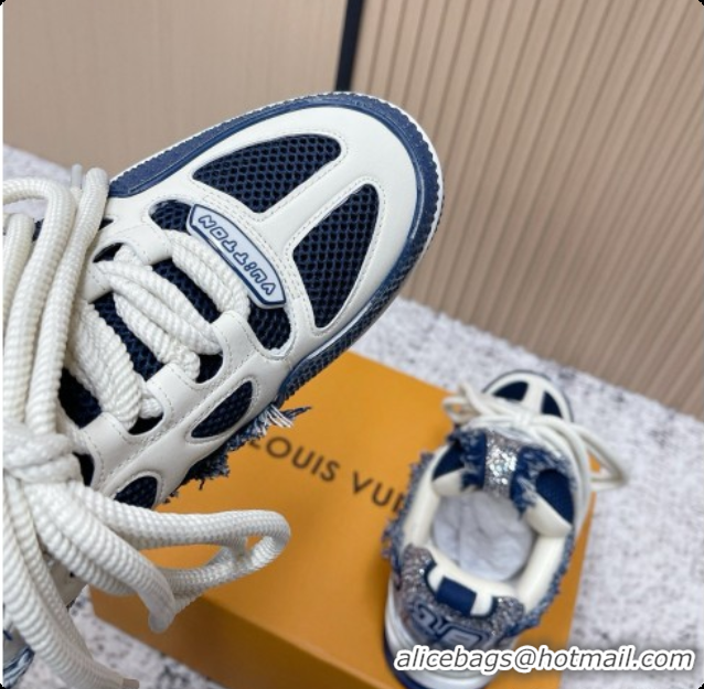 Good Quality Louis Vuitton LV Skate Sneaker in Beige Mix of Materials LV073075 Blue 2026