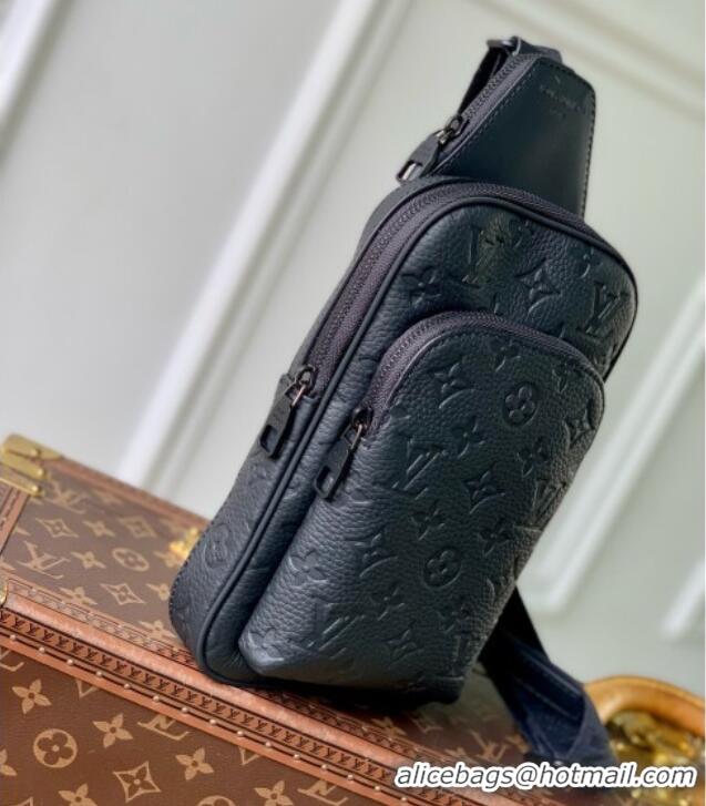 Unique Grade Louis Vuitton Avenue Slingbag PM in Black Taurillon Monogram Leather M2A354 2026