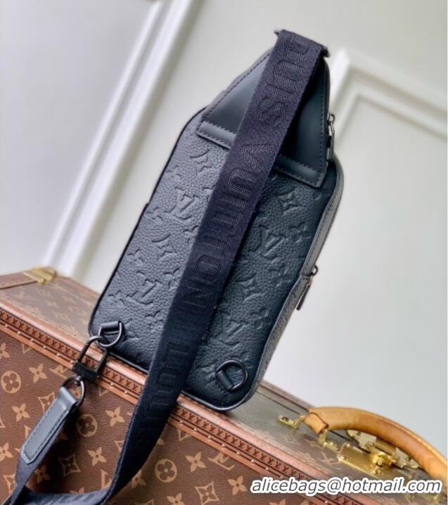 Unique Grade Louis Vuitton Avenue Slingbag PM in Black Taurillon Monogram Leather M2A354 2026