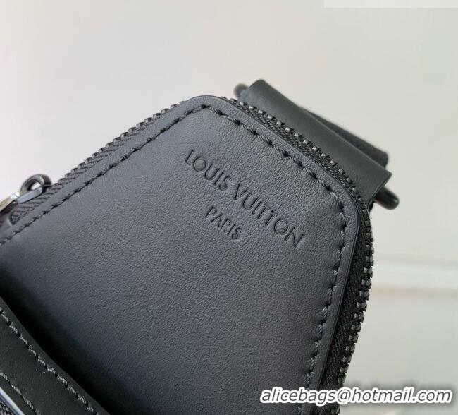 Unique Grade Louis Vuitton Avenue Slingbag PM in Black Taurillon Monogram Leather M2A354 2026