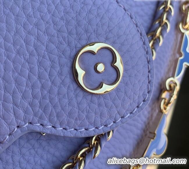 Good Product Louis Vuitton Capucines East-West Mini Bag in Iris Lilac Taurillon leather M2A379 2026