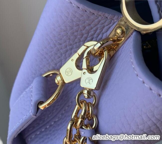 Good Product Louis Vuitton Capucines East-West Mini Bag in Iris Lilac Taurillon leather M2A379 2026
