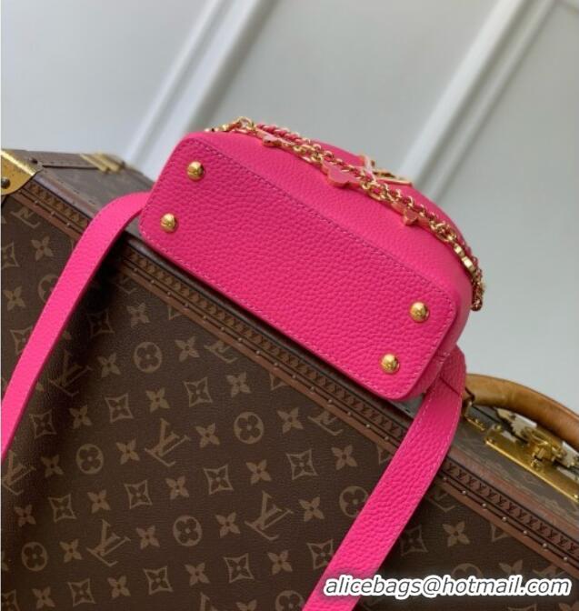 Grade Quality Louis Vuitton Capucines East-West Mini Bag in Rosy Taurillon leather M29608 2026