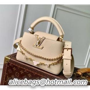 Grade Design Louis Vuitton Capucines East-West Mini Bag in Beige Taurillon leather M29608 2026