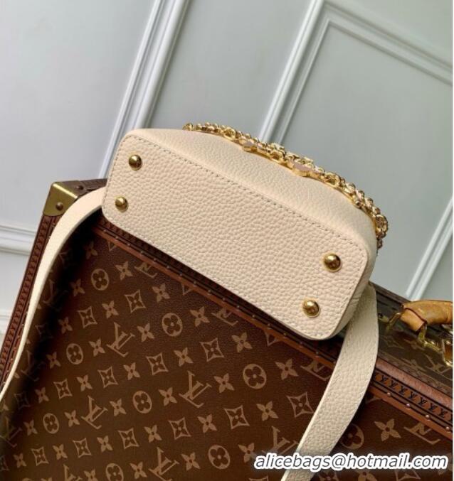 Grade Design Louis Vuitton Capucines East-West Mini Bag in Beige Taurillon leather M29608 2026