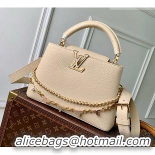 Shop Classic Louis Vuitton Capucines BB Bag in Beige Taurillon leather M29608 2026