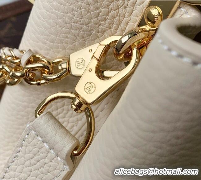 Shop Classic Louis Vuitton Capucines BB Bag in Beige Taurillon leather M29608 2026
