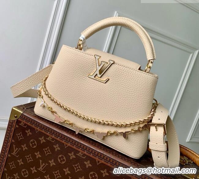 Shop Classic Louis Vuitton Capucines BB Bag in Beige Taurillon leather M29608 2026