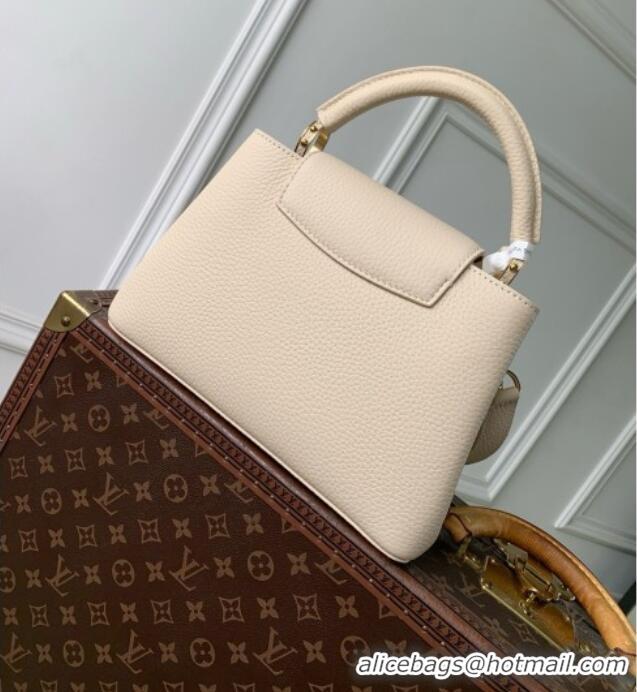 Shop Classic Louis Vuitton Capucines BB Bag in Beige Taurillon leather M29608 2026