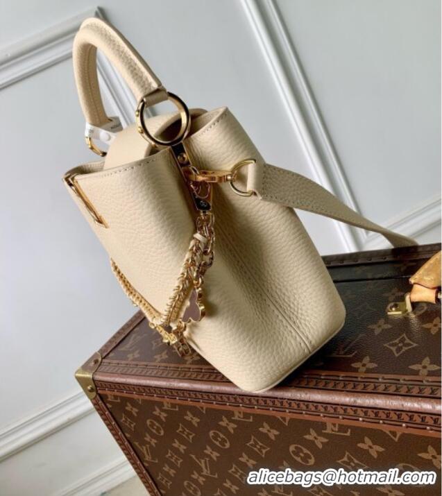 Shop Classic Louis Vuitton Capucines BB Bag in Beige Taurillon leather M29608 2026