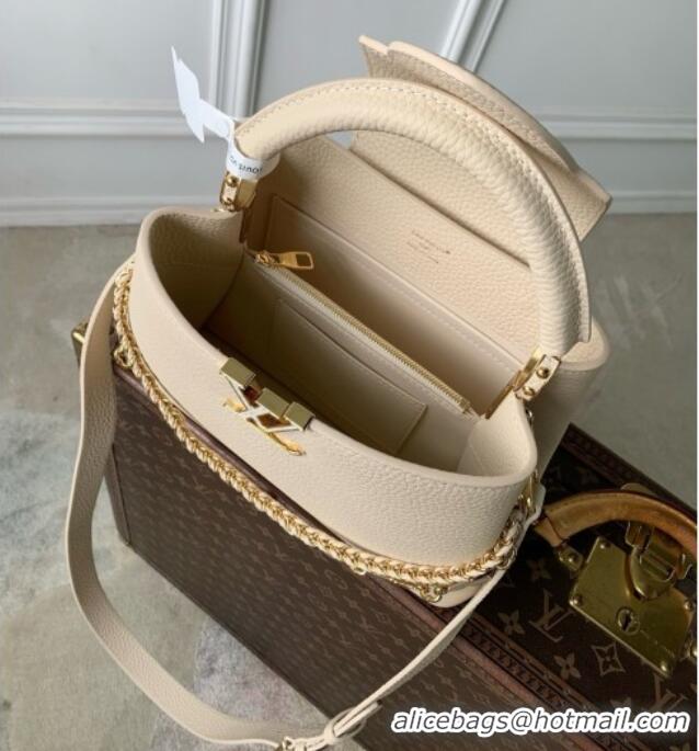 Shop Classic Louis Vuitton Capucines BB Bag in Beige Taurillon leather M29608 2026