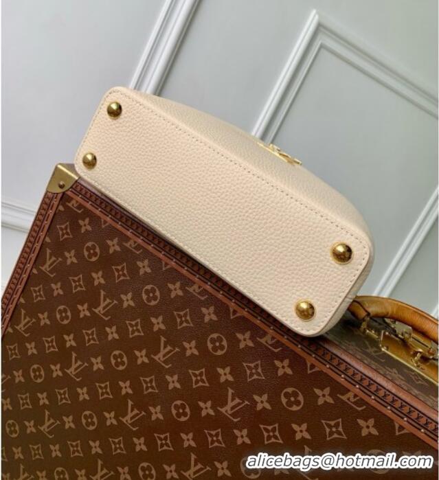 Shop Classic Louis Vuitton Capucines BB Bag in Beige Taurillon leather M29608 2026