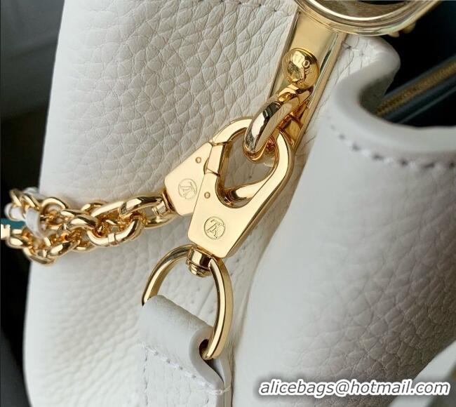 Promotional Louis Vuitton Capucines East-West Mini Bag in White Taurillon leather M29608 2026