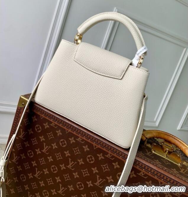 Top Grade Louis Vuitton Capucines BB Bag in White Taurillon leather M29608 2026