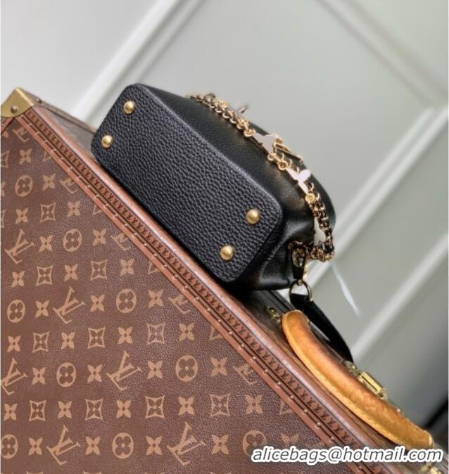 Good Quality Louis Vuitton Capucines East-West Mini Bag in Black Taurillon leather M2A379 2026