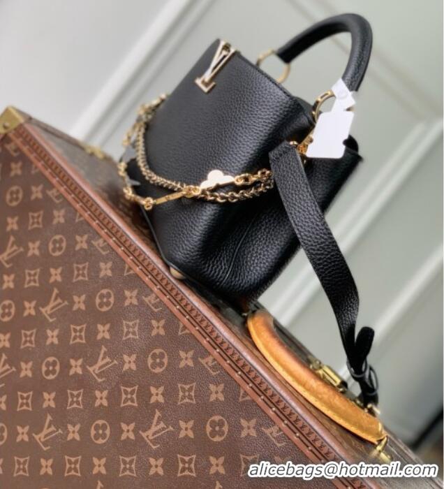 Most Popular Louis Vuitton Capucines BB Bag in Black Taurillon leather M29608 2026