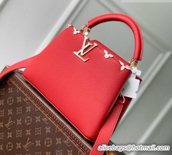 Famous Brand Louis Vuitton Capucines BB Bag in Red Taurillon leather M11341 2026