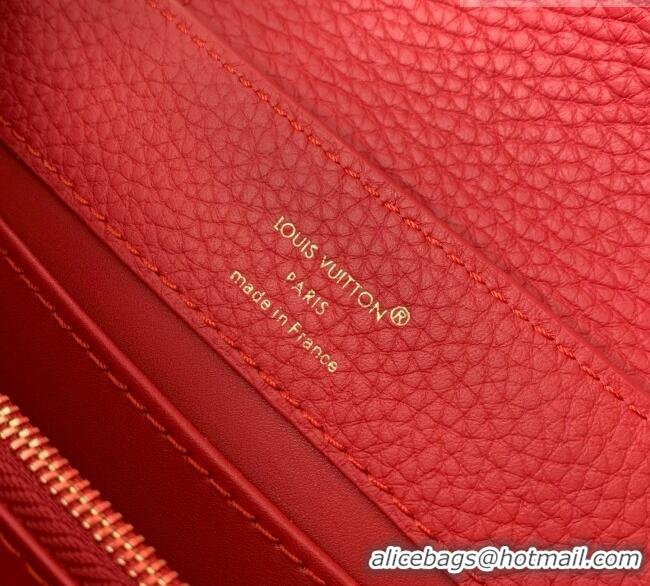 Famous Brand Louis Vuitton Capucines BB Bag in Red Taurillon leather M11341 2026