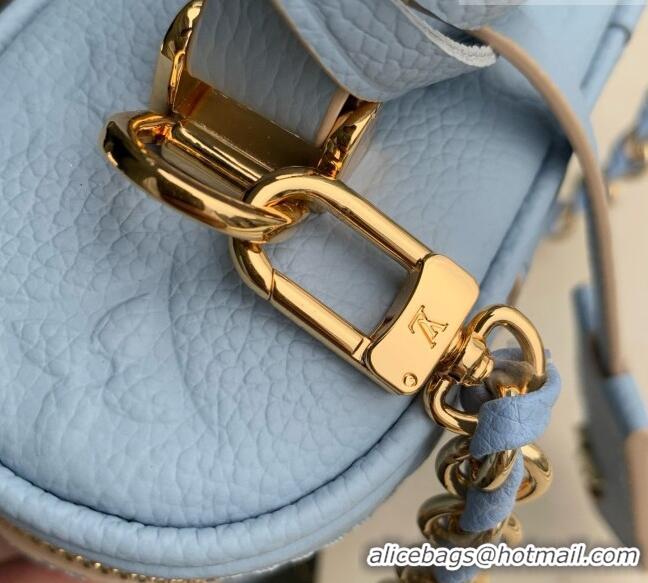 Top Quality Louis Vuitton Vanity Chain Pouch Bag in Blue Cowhide Leather M2A007 2026