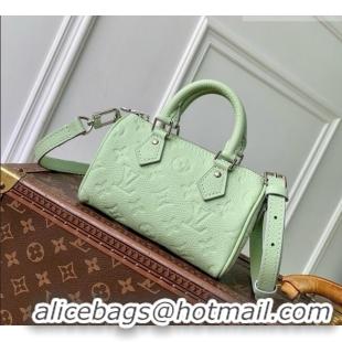 Promotional Louis Vuitton High Summer Nano Speedy Bag in Minty Green Cowhide Leather M2A387 2026