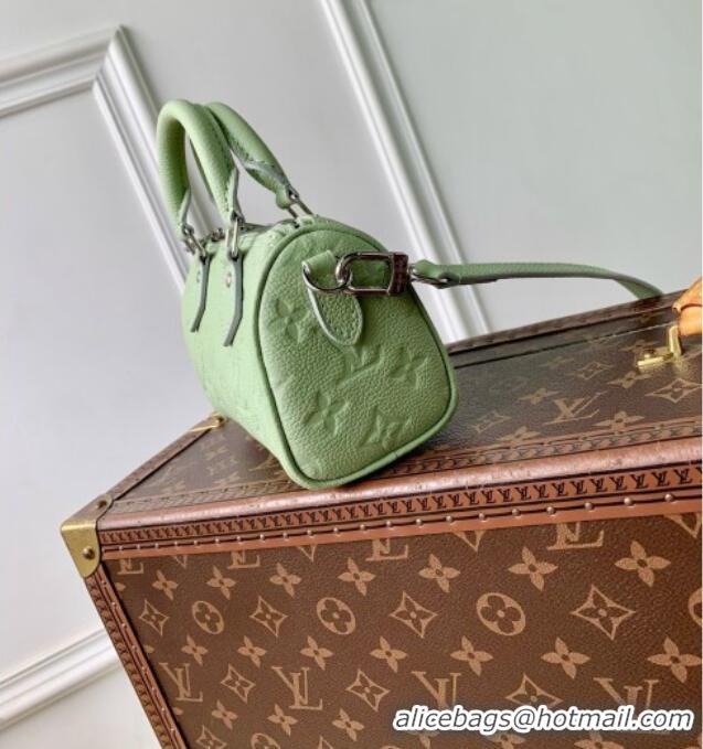 Promotional Louis Vuitton High Summer Nano Speedy Bag in Minty Green Cowhide Leather M2A387 2026