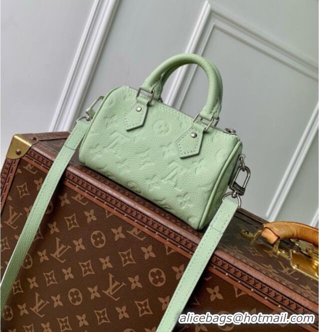 Promotional Louis Vuitton High Summer Nano Speedy Bag in Minty Green Cowhide Leather M2A387 2026