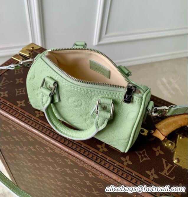 Promotional Louis Vuitton High Summer Nano Speedy Bag in Minty Green Cowhide Leather M2A387 2026