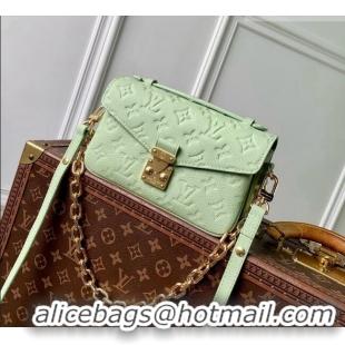 Luxury Cheap Louis Vuitton High Summer Pochette Métis East West Bag in Minty Green Cowhide Leather M2A339 2026