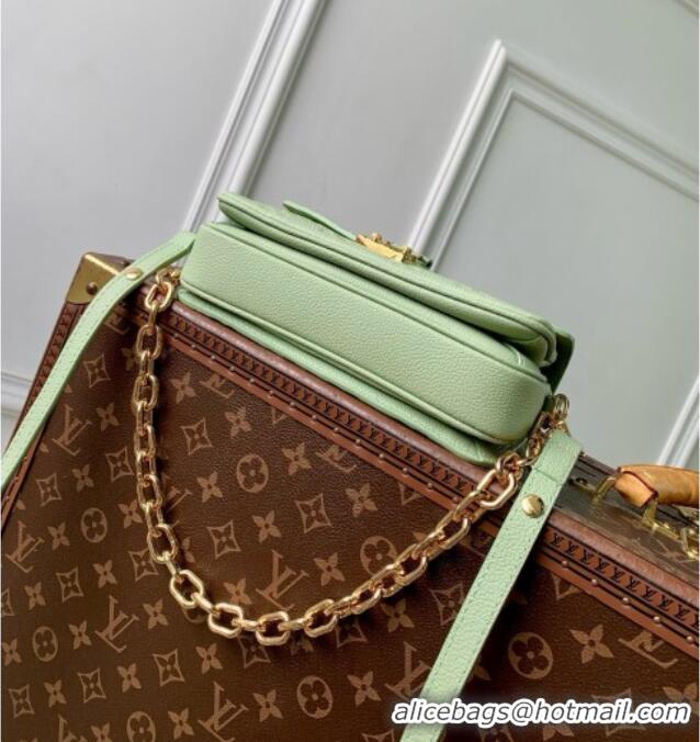 Luxury Cheap Louis Vuitton High Summer Pochette Métis East West Bag in Minty Green Cowhide Leather M2A339 2026