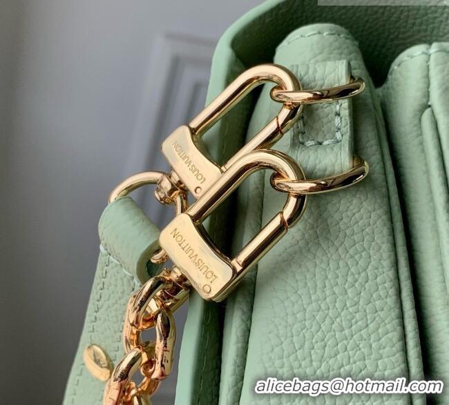 Luxury Cheap Louis Vuitton High Summer Pochette Métis East West Bag in Minty Green Cowhide Leather M2A339 2026