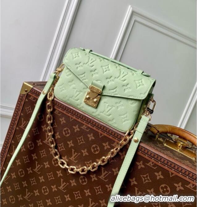 Luxury Cheap Louis Vuitton High Summer Pochette Métis East West Bag in Minty Green Cowhide Leather M2A339 2026
