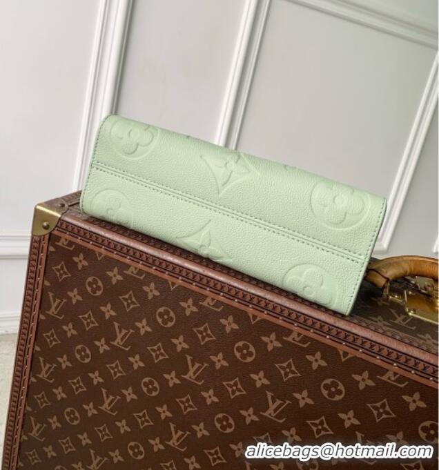 Buy Discount Louis Vuitton OnTheGo East-West Bag in Minty Green Cowhide Leather M2A338 2026