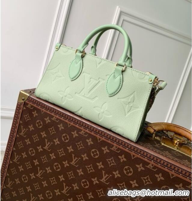 Buy Discount Louis Vuitton OnTheGo East-West Bag in Minty Green Cowhide Leather M2A338 2026