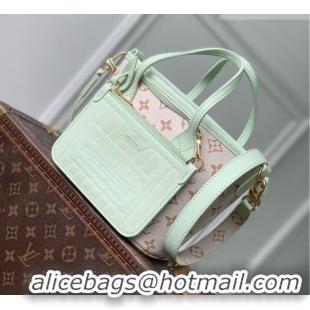 Luxury Cheap Louis Vuitton Neverfull Inside Out BB Bag in Monogram Dune/Minty Green Cowhide Leather M2A465 2026