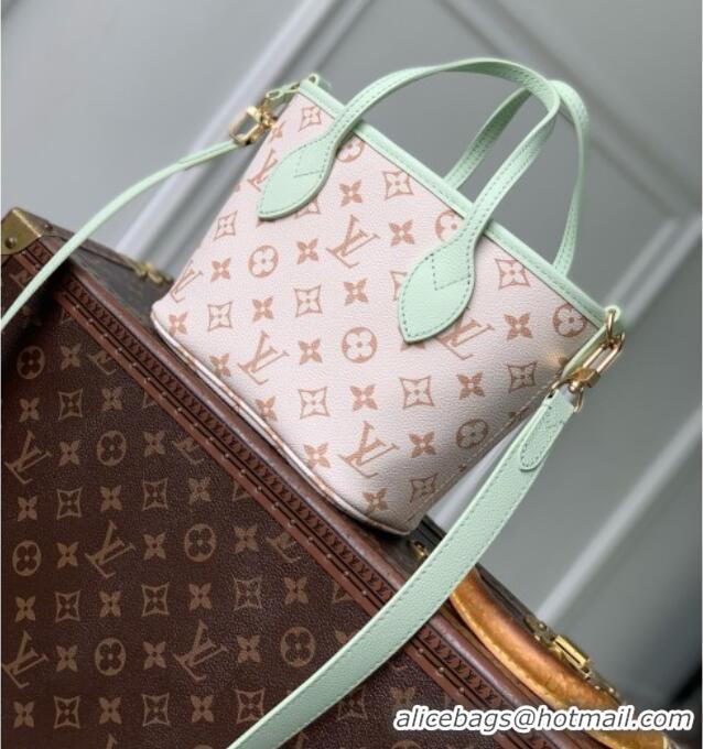 Luxury Cheap Louis Vuitton Neverfull Inside Out BB Bag in Monogram Dune/Minty Green Cowhide Leather M2A465 2026