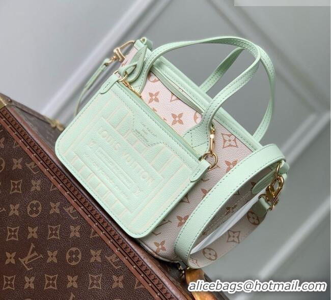 Luxury Cheap Louis Vuitton Neverfull Inside Out BB Bag in Monogram Dune/Minty Green Cowhide Leather M2A465 2026