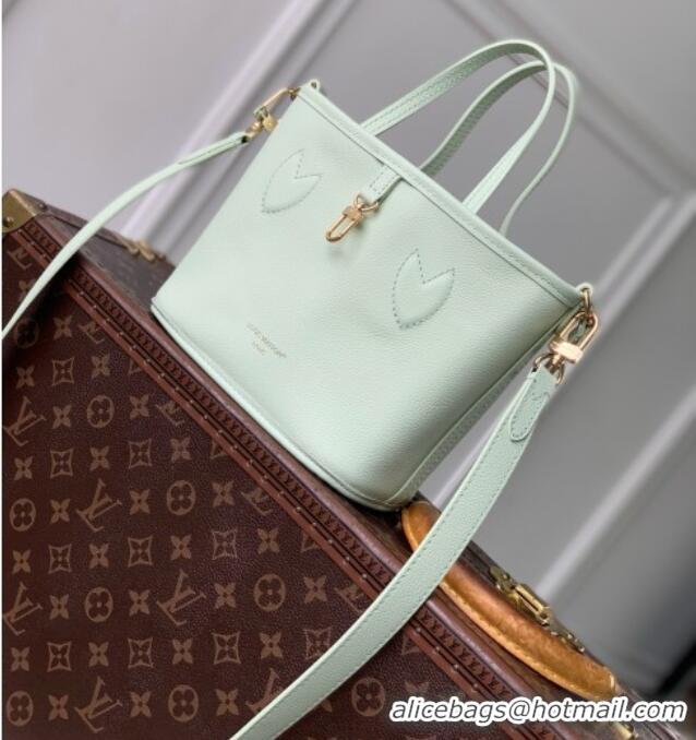 Luxury Cheap Louis Vuitton Neverfull Inside Out BB Bag in Monogram Dune/Minty Green Cowhide Leather M2A465 2026