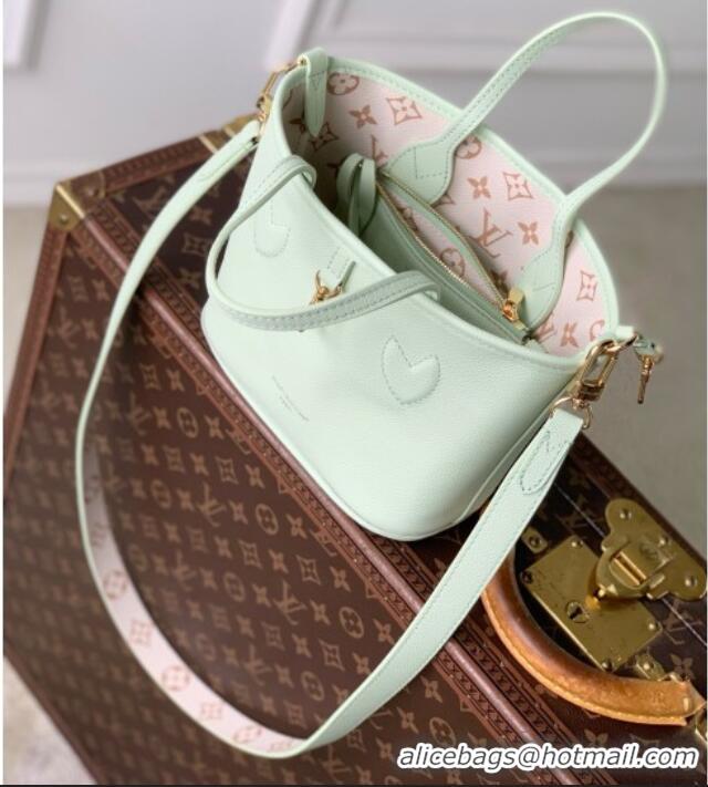 Luxury Cheap Louis Vuitton Neverfull Inside Out BB Bag in Monogram Dune/Minty Green Cowhide Leather M2A465 2026