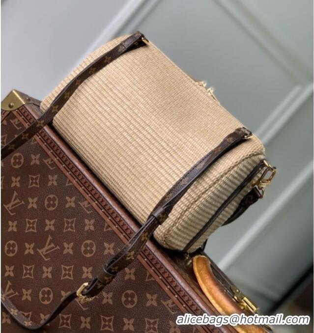 Famous Brand Louis Vuitton Express PM Bag in Raffia-effect textile Monogram Coated-canvas Trim M29552 2026