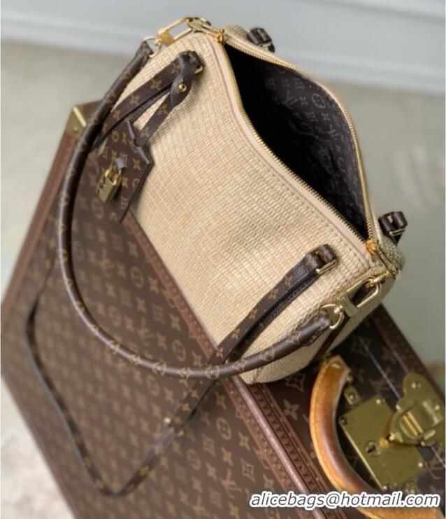 Famous Brand Louis Vuitton Express PM Bag in Raffia-effect textile Monogram Coated-canvas Trim M29552 2026