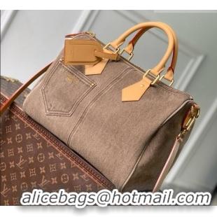 Top Grade Louis Vuitton Speedy 30 Bandoulière Bag in Coffee Bean Brown Denim M29170 2026