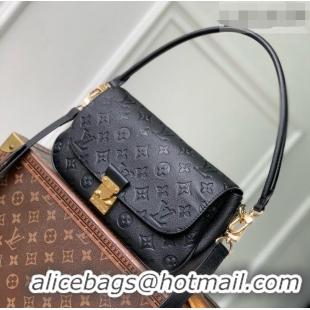 Luxury Discount Louis Vuitton Pochette Métis Soft Bag in Black Cowhide Leather M29783 2026