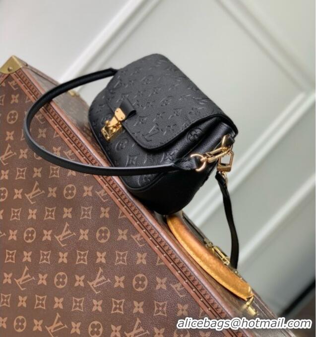 Luxury Discount Louis Vuitton Pochette Métis Soft Bag in Black Cowhide Leather M29783 2026